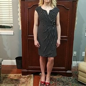Black and white polka dot dress